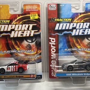 2 AW Xtraction Import Heat  1995 Mitsubishi Eclipse Lot HO  Slot Cars New! 2022